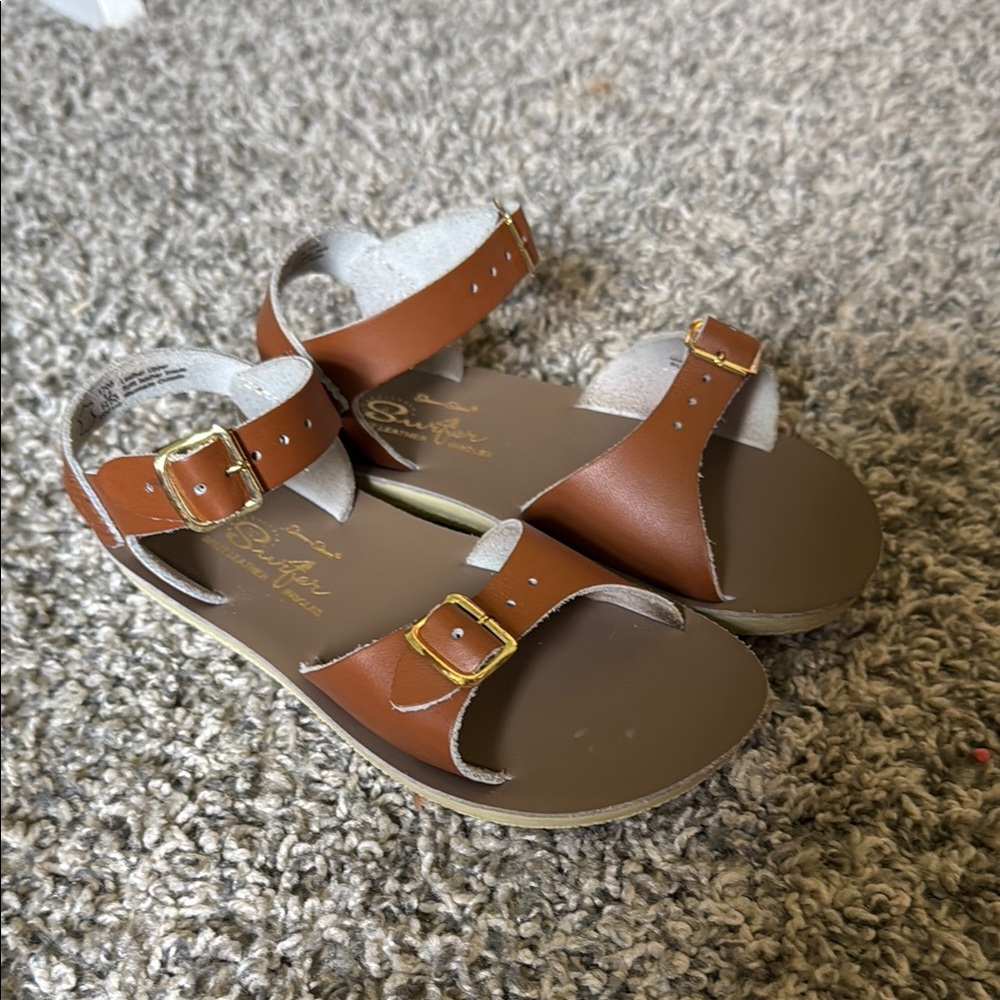 Sun San Surfer Split Leather Sandals Size 12